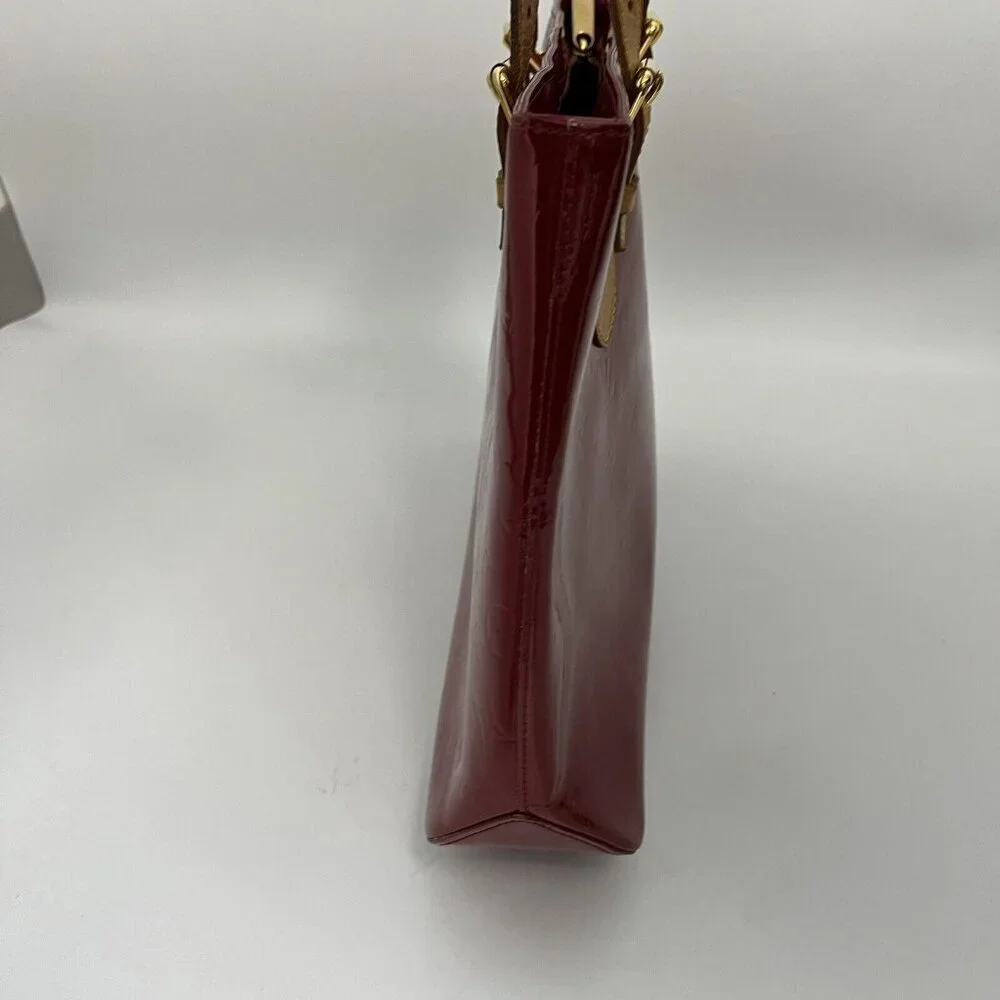 Louis Vuitton Tote Bag Brentwood Vernis Monogram Patent Leather Red Shoulder
